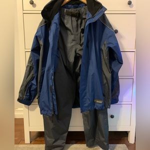 Wetskins Large/X-Large Blue & Grey 2pcs Rainsuit